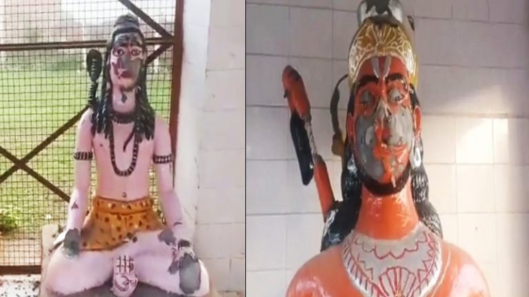 4 मंदिरों में तोड़फोड़, 12 मूर्तियाँ खंडित: निशाना बने मंदिरों में एक 100 साल पुराना, ग्रामीण आक्रोशित-भारी पुलिस बल तैनात