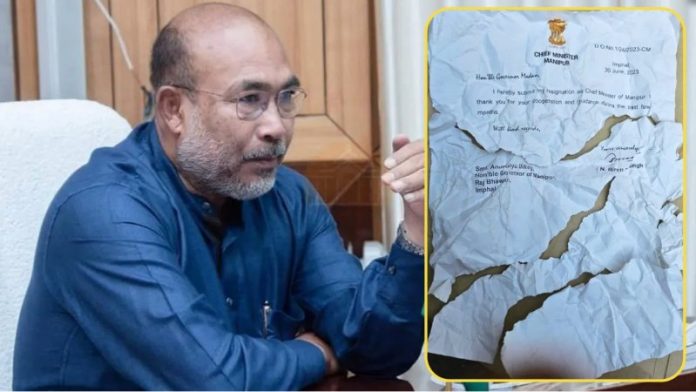 सीएम बीरेन सिंह और उनका कथित त्याग पत्र