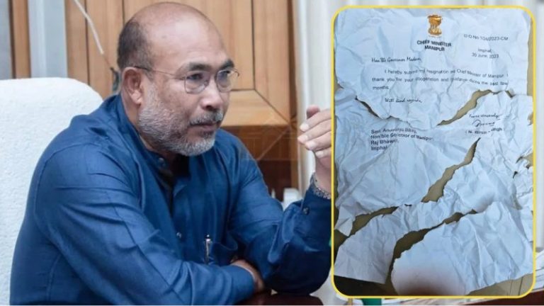 मणिपुर के CM बने रहेंगे बीरेन सिंह, गवर्नर के पास जाने की खबर सुनते ही उमड़ पड़े समर्थक: महिलाओं ने फाड़ दिया इस्तीफा