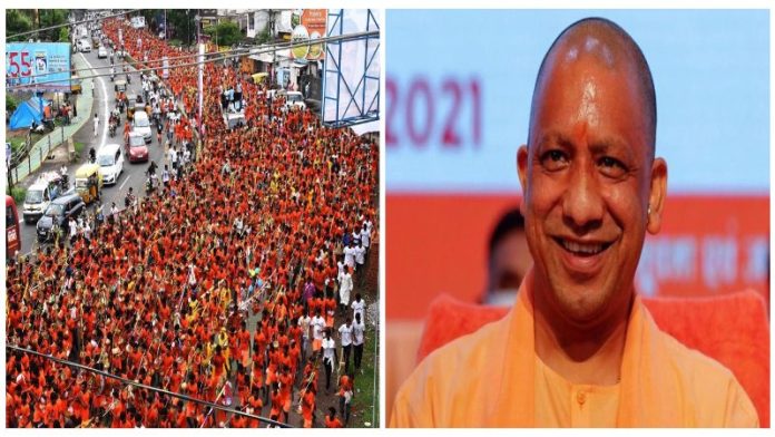 काँवड़ यात्री और सीएम योगी