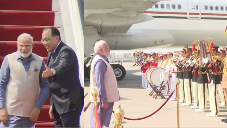 PM मोदी के स्वागत के लिए उमड़े बोहरा मुस्लिम, हाथों में दिखा तिरंगा: एयरपोर्ट पर रिसीव करने पहुँचे इजिप्ट के प्रधानमंत्री, दिया गया ‘गार्ड ऑफ ऑनर’