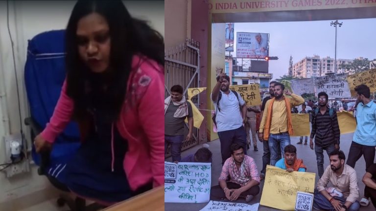झूठा SC/ST आरोप लगाने वाली प्रोफेसर के खिलाफ सड़क पर BHU के छात्र: 65 प्राध्यापकों के समूह ने भी की थी शिकायत, गाली-गलौच और जूता उठाने के वीडियो भी
