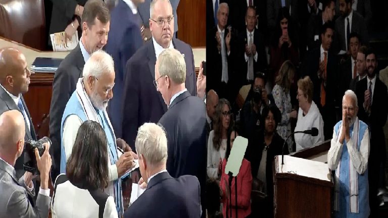 मोदीमय अमेरिकी संसद: 79 बार ताली, 15 बार खड़े होकर अभिनंदन, सेल्फी-ऑटोग्राफ के लिए लाइन; लगे भारत माता के जयकारे