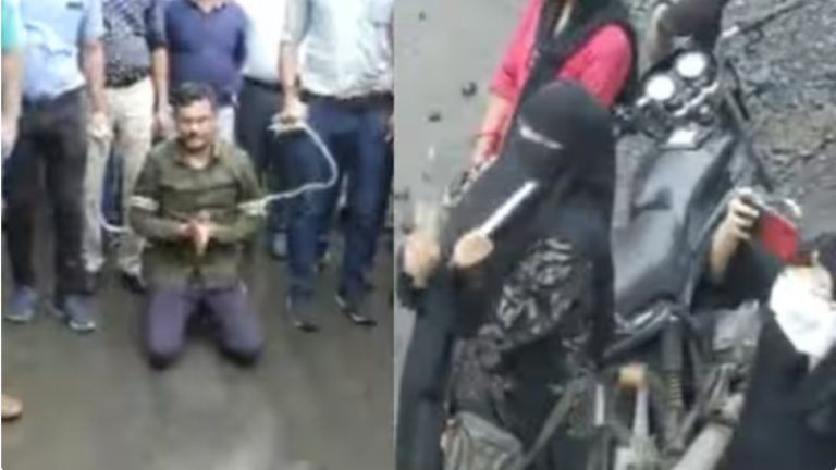 ब्लैकमेल कर 5 साल से हिंदू लड़की का रेप कर रहा था अपराधी निजाम शेख, पुलिस ने पकड़ने के बाद रस्सी में बाँधकर घुमाया, महिलाओं न थाली पीटकर स्वागत किया