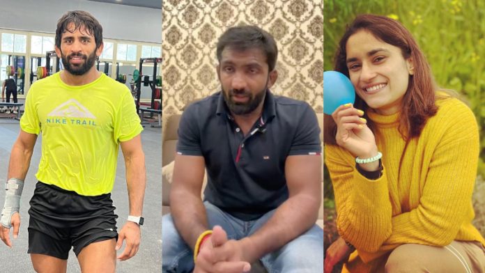 बजरंग पूनिया, योगेश्वर दत्त, विनेश फोगाट