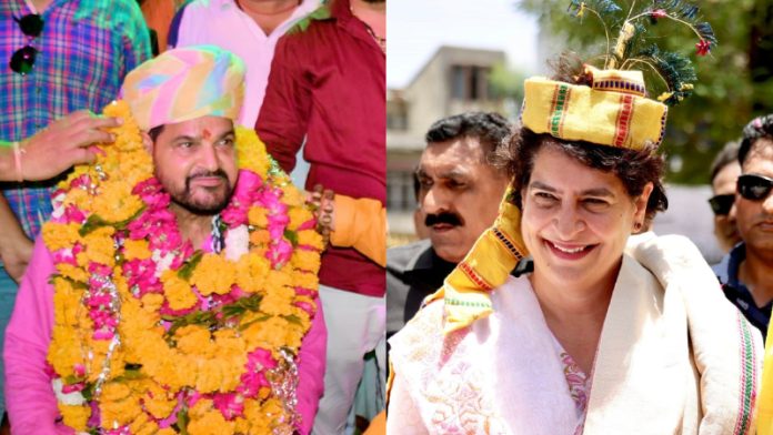 बृजभूषण शरण सिंह, प्रियंका गाँधी