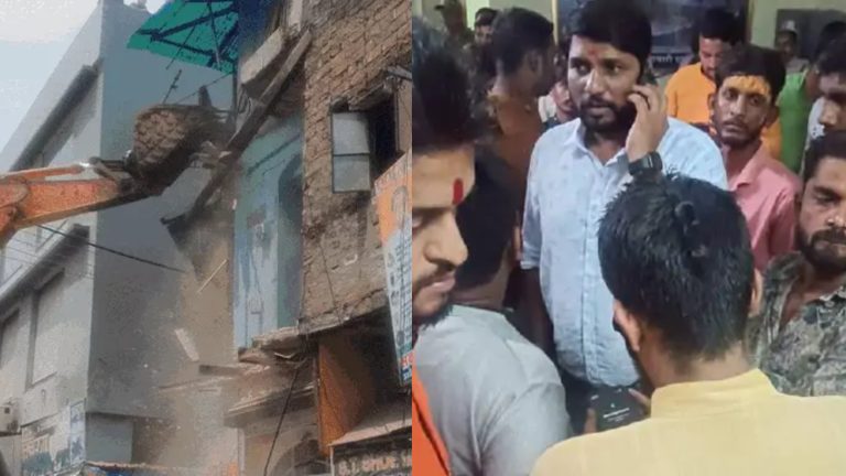 जिस अदनान की छत से महाकाल की सवारी पर थूका, उसके घर पर शिवराज सरकार ने बुलडोजर चलवाया: उज्जैन में DJ बजा कर मुनादी
