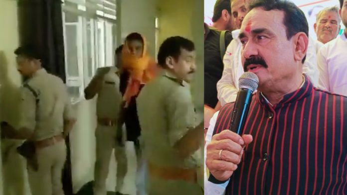 प्रवेश शुक्ला गिरफ्तार, नरोत्तम मिश्रा, पेशाब
