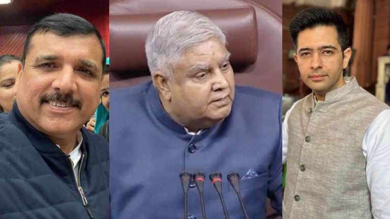 ‘ये कोई गली-नुक्कड़ नहीं है, जाकर संविधान पढ़ो और सीखो’: संसद में हंगामा कर रहे संजय सिंह और राघव चड्ढा को उप-राष्ट्रपति ने फटकारा, कहा – 130 करोड़ लोग देख रहे