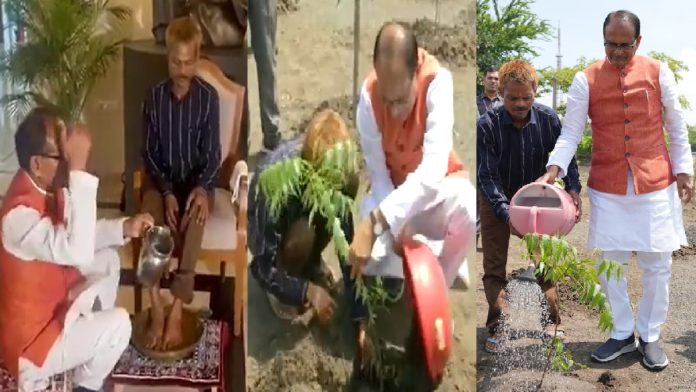 शिवराज सीधी पेशाब पीड़ित