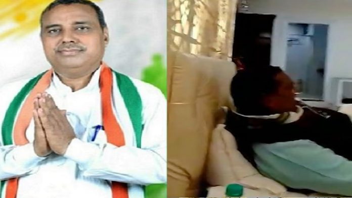 कॉन्ग्रेस MLA सुरेश राजे और वीडियो का स्क्रीनशॉट