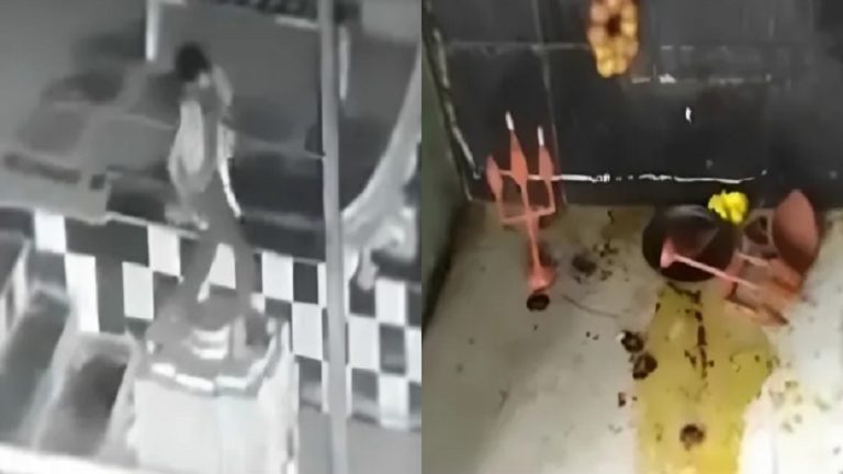 अहमदाबाद के पौराणिक मंदिर में घुसा, कपड़े उतारे-डांस किया और तोड़ दी देवताओं की मूर्तियाँ: घटना CCTV में कैद