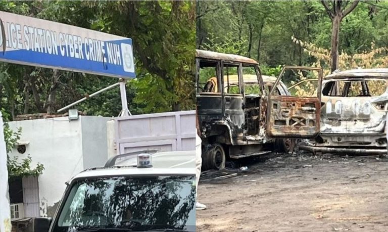नूहं दंगों में जिस साइबर क्राइम थाने को जलाया, उसके 2 आरोपित जाबिर और इरशाद गिरफ्तार: छिपे थे अरावली की पहाड़ियों में