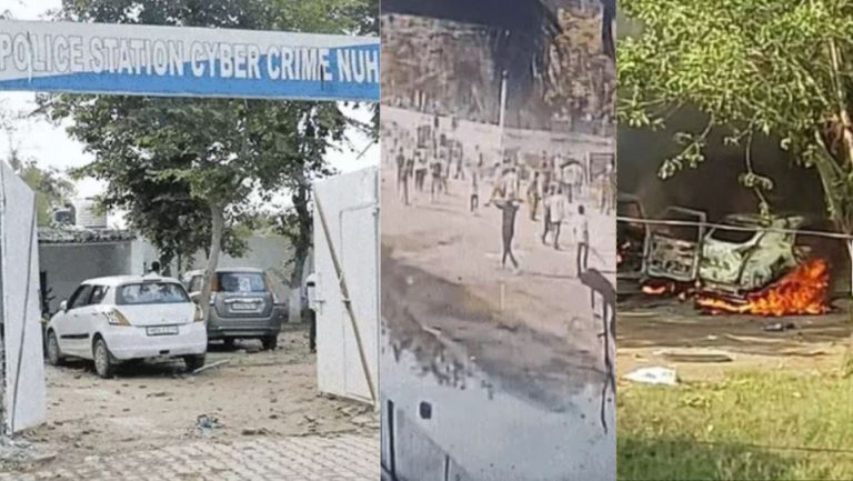 सुनियोजित था नूहं में साइबर थाने पर हमला, सबूत मिटाने के लिए 2 KM उल्टा चले दंगाई, 115 राउंड फायरिंग कर पुलिस ने बचाई जान