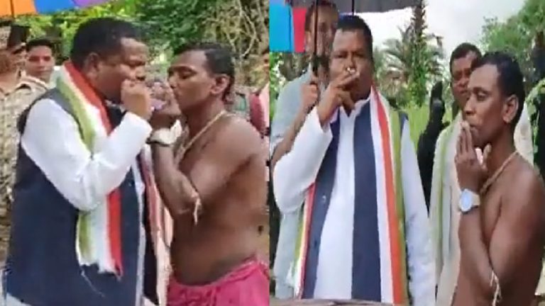 सीएम चला रहे नशा मुक्ति अभियान, मंत्री दे रहे बीड़ी पीने और नाक से धुआँ निकालने की ट्रेनिंग: वीडियो आने के बाद बोली BJP – नशे को दे रहे बढ़ावा