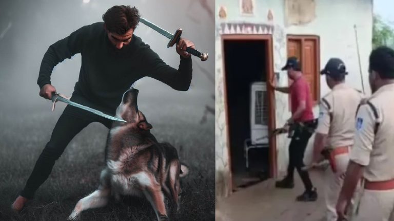 कुत्ते को मारने से रोका तो पत्नी और बच्चों को तलवार से काटा, फिर खुद की गर्दन काट की सुसाइड: दो बच्चों ने छत से कूदकर बचाई जान