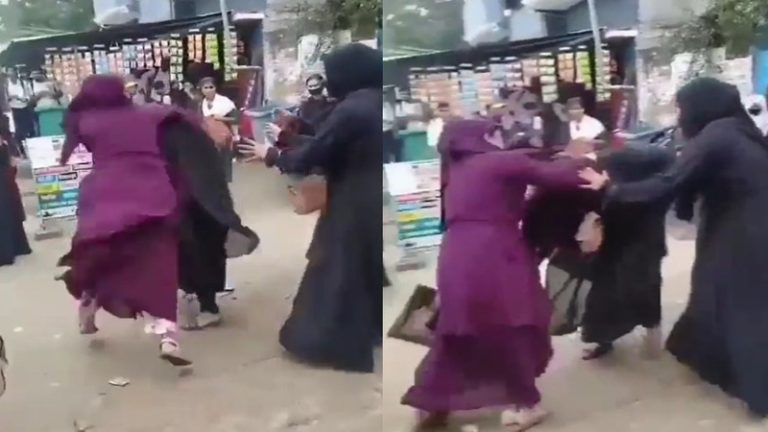 बॉयफ्रेंड के लिए सड़क पर बुर्का वाली लड़कियों के बीच झोटा-झोटी, बिहार के सीवान का Video वायरल: इस्लामिया कॉलेज की बताई जा रही छात्राएँ