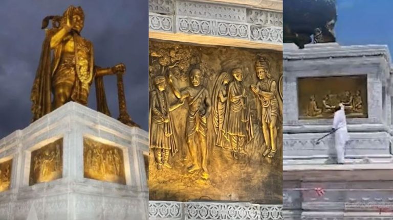 ‘सहजानंद स्वामी की सेवा में महादेव, हाथ जोड़े हनुमान जी’: स्वामीनारायण संप्रदाय के विरोध में संत समाज, भगवान के अपमान से आहत व्यक्ति ने पोता काला पेंट