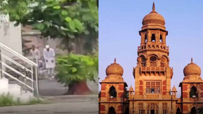 शिव मंदिर के सामने तीन मुस्लिम युवकों ने पढ़ी नमाज, गुजरात के विश्वविद्यालय की घटना: वीडियो वायरल