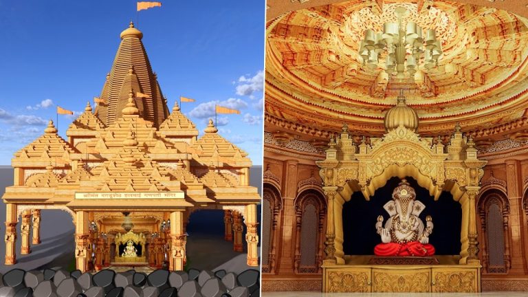 ‘अयोध्या के राममंदिर’ में विराजेंगे इस बार गणपति बप्पा: गणेश चतुर्थी के मौके पर 108 फीट उँचे, 24 खंभों वाला भव्य पंडाल, कई महीनों से चल रहा काम
