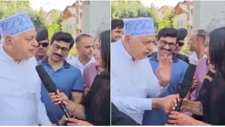फारूक अब्दुल्ला ने ‘बेटी’ का हाथ पकड़ा, पूछा- निकाह कब करोगी, शौहर खुद चुनोगी: पूर्व CM का वीडियो वायरल, महिला पत्रकार के साथ सलूक पर फँसे