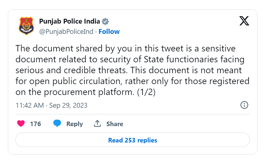 RTI कार्यकर्ता को हवाई जहाज सम्बंधित ट्वीट हटाने के लिए कहती पंजाब पुलिस