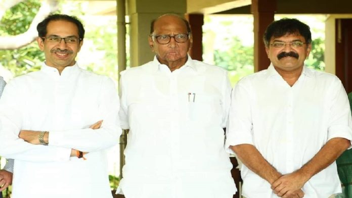 जितेंद्र आव्हाड, शरद पवार, उद्धव ठाकरे