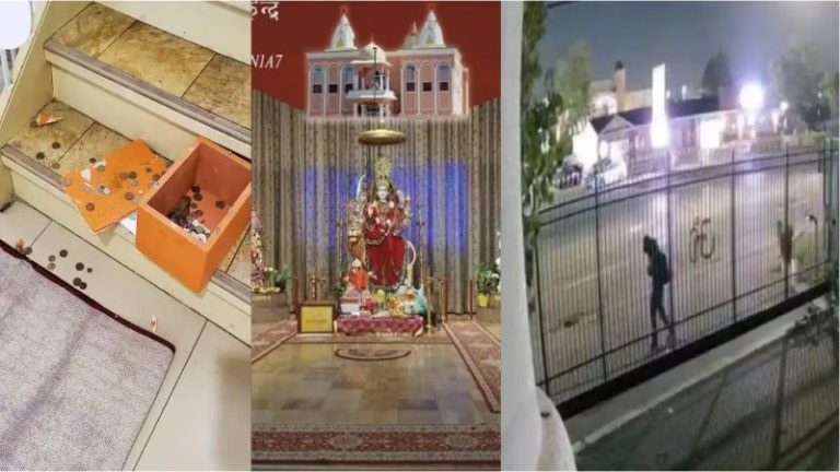 कनाडा के 3 हिंदू मंदिरों में एक ही रात में चोरी और तोड़फोड़: पुलिस कर रही लंगड़े आदमी की तलाश; लंबाई- 5’9”, वजन- 91 किलो… ₹1.22 लाख का है इनामी