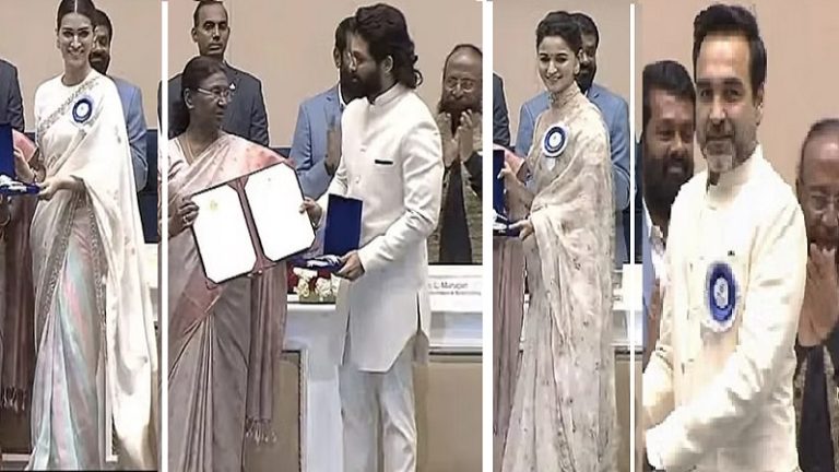अल्लू अर्जुन सर्वश्रेष्ठ अभिनेता, आलिया-कृति बेस्ट एक्ट्रेस: राष्ट्रपति द्रौपदी मुर्मू ने नेशनल अवॉर्ड के विजेताओं को किया सम्मानित, पंकज त्रिपाठी ‘बेस्ट सपोर्टिंग एक्टर’