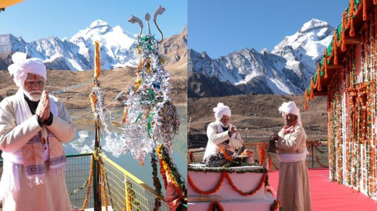 डमरू बजाया, शंख फूँका, आरती की : पार्वती कुंड और आदि कैलाश के दर्शन करने वाले पहले PM बने मोदी, कहा- मन आह्लादित