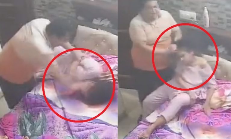 वकील बेटे ने 73 साल की माँ को बहुत मारा, पोते ने पानी गिरा जानबूझ कर लगाया था ‘पेशाब’ का आरोप: CCTV से धराया, बेटी ने कराया अरेस्ट