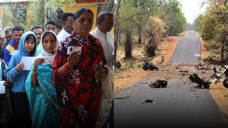 छत्तीसगढ़ में मतदान की शुरुआत बम ब्लास्ट से, 24 घंटे के भीतर वामपंथी नक्सलियों ने किए 3 धमाके: सुरक्षा बलों के 3 जवान समेत 5 घायल