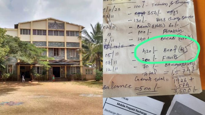 डॉन बॉस्को स्कूल, बीफ, ईसाई मिशनरी