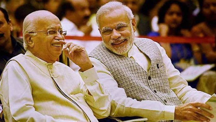 लालकृष्ण आडवाणी, प्रधानमंत्री नरेंद्र मोदी