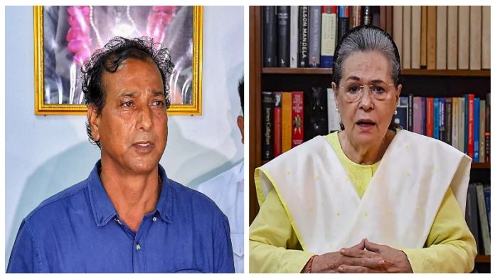 राजेंद्र सिंह गुढ़ा और सोनिया गाँधी