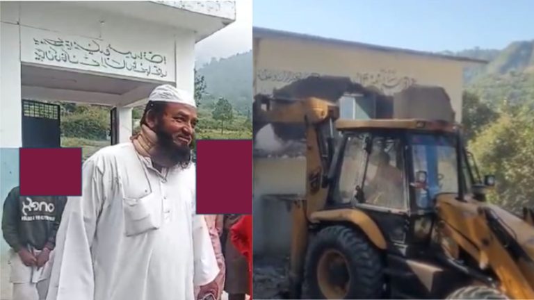 नैनीताल के अवैध मदरसे पर चला प्रशासन का बुलडोजर: छापे के वक्त भीतर मिले थे 24 बच्चे, न मिलता था खाना-न साफ पानी