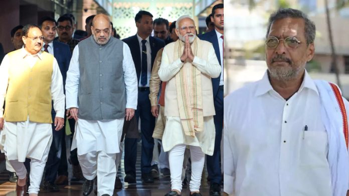 JP नड्डा, अमित शाह, PM नरेंद्र मोदी, नाना पाटेकर