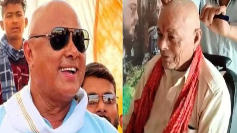 15 साल पुराना प्रण पूरा हुआ… कॉन्ग्रेस प्रत्याशी के हारने की खुशी में बुजुर्ग ने सिर मुंडवाया: कहा- उसने मुझे झापड़ मारकर भगाया था