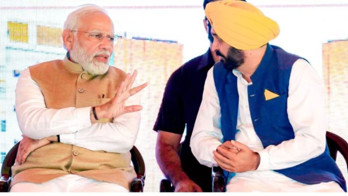भगवंत मान, नरेंद्र मोदी