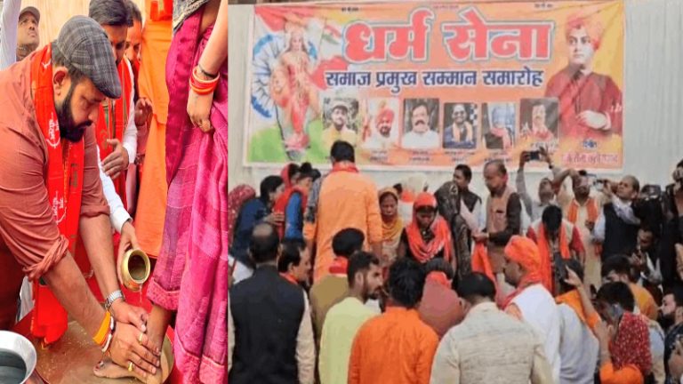 गंगा जल से पखारे चरण, हाथ जोड़ किया नमन: छत्तीसगढ़ के कोरबा में 101 परिवार सनातन में लौटे, BJP नेता बोले- धर्मांतरण रूपी वायरस की दवाई है ‘घर वापसी’