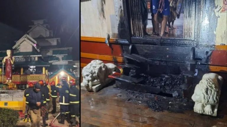 बांग्लादेश में 150 साल पुराने बौद्ध मठ को फूँक दिया: सत्ताधारी दल ने खालिदा जिया की पार्टी पर मढ़ा दोष, दीवार फाँद कर आया था नकाबपोश
