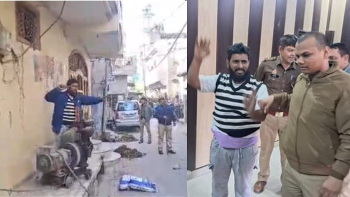 पुलिस की गिरफ्त में राशिद