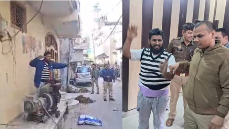यूपी पुलिस को देखते ही राशिद ने किया हवाई फायर, फिर अपनी ही कनपटी से लगा दिया तमंचा: आत्महत्या की दे रहा था धमकी, दबोचा गया