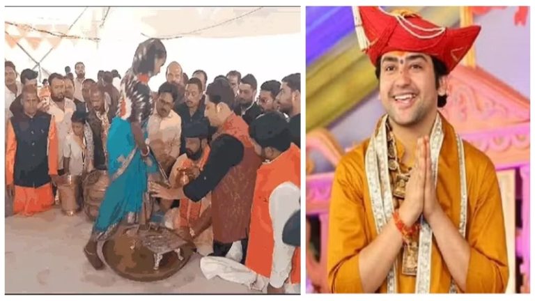 अकबर बन गया सत्यम, शमीम ने भी की घर वापसी: छत्तीसगढ़ में 251 परिवार के 1000 लोगों ने अपनाया सनातन, धीरेंद्र शास्त्री ने ओढ़ाया भगवा, प्रबल प्रताप ने पखारे पाँव