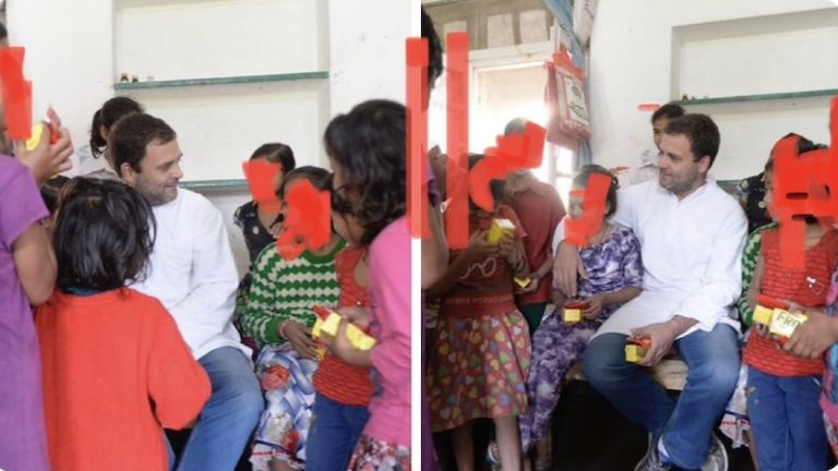 नेहरू वाला अनाथालय, बच्चियों के साथ राहुल गाँधी की तस्वीर! लड़कियों के लिए बाथरूम में दरवाजे तक नहीं, कॉन्ग्रेस के प्रोपेगंडा की NCPCR अध्यक्ष ने खोल दी पोल