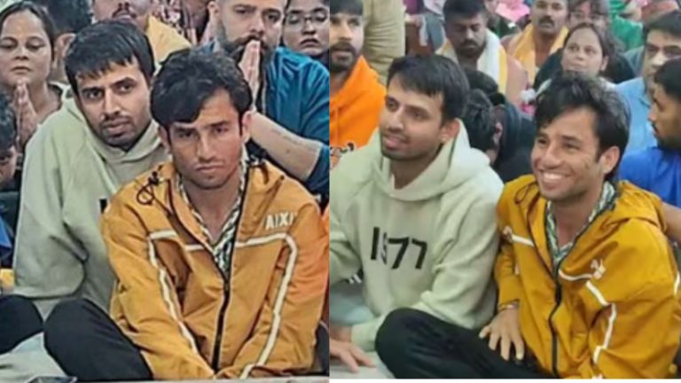 अफगानिस्तान को हराकर महाकाल के दरबार पहुँचे भारतीय क्रिकेटर, उज्जैन के विश्व प्रसिद्ध मंदिर की भस्म आरती में लिया हिस्सा