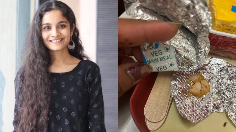 AirIndia की फ्लाइट, जैन महिला के शाकाहारी खाने में परोसा चिकन: बवाल होने पर एयरलाइन ने पैसेंजर से कहा – ट्वीट डिलीट करो