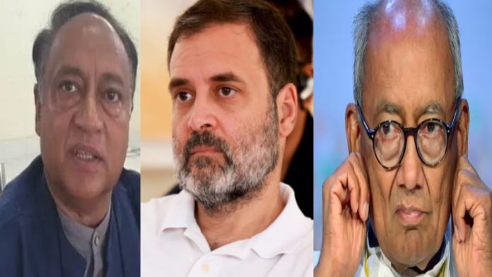 कॉन्ग्रेस नेता लक्ष्मण सिंह और राहुल गाँधी