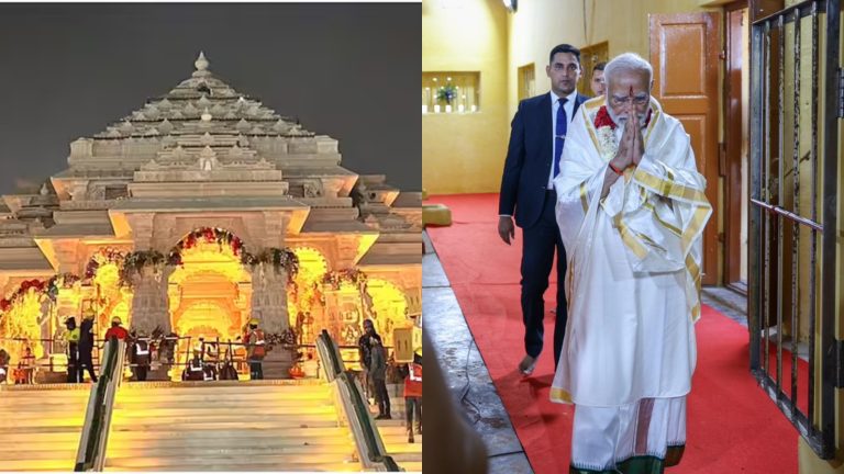 मंत्रोच्चार से जागेंगे रामलला, 84 सेकेंड के शुभ मुहूर्त में होगी प्राण-प्रतिष्ठा: अयोध्या में सिक्योरिटी टाइट, पुष्प वर्षा के लिए हेलीकॉप्टर भी तैयार