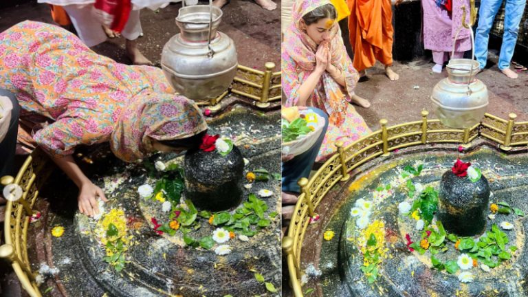 शिवभक्ति में लीन सारा अली खान पहुँचीं घृष्णेश्वर मंदिर, हाथ जोड़ की प्रार्थना: इस्लामी कट्टरपंथी बिलबिलाकर बोले- मुस्लिम होने के नाम पर धब्बा हो तुम